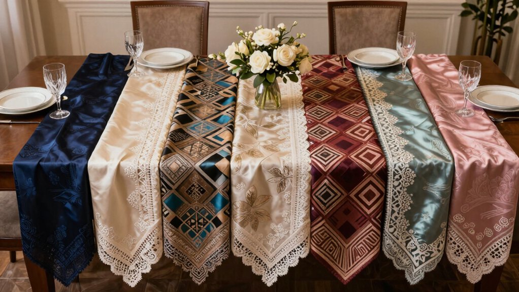 elegant tablecloth runner sets