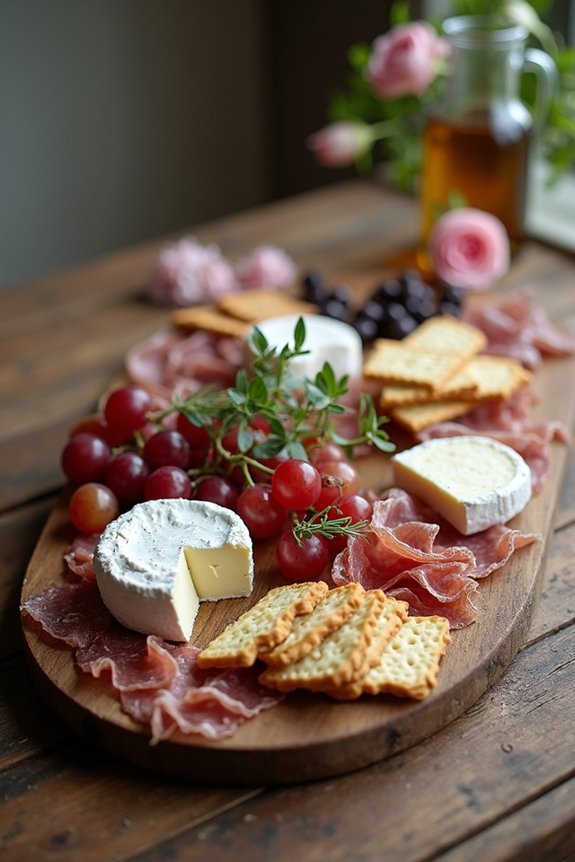 elegant wedding shower grazing