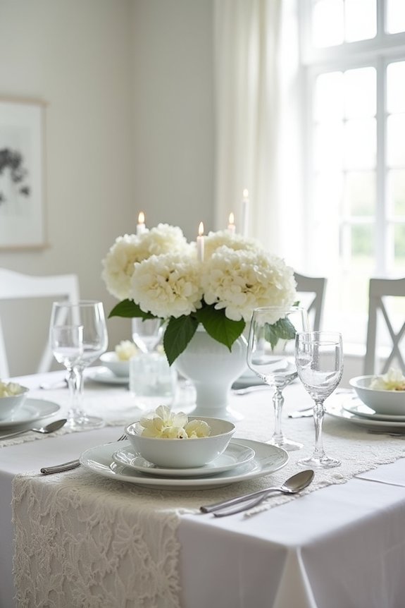elegant white party decor
