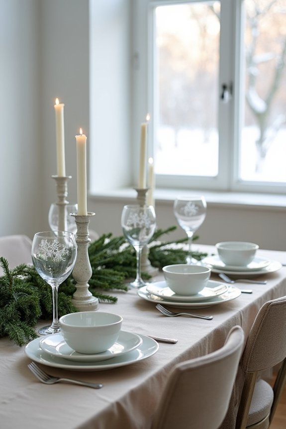 elegant winter dining d cor