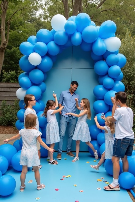 engaging blue themed party games