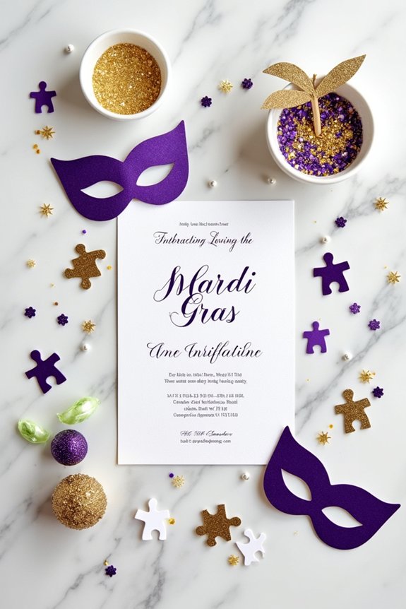 engaging interactive mardi gras invitations