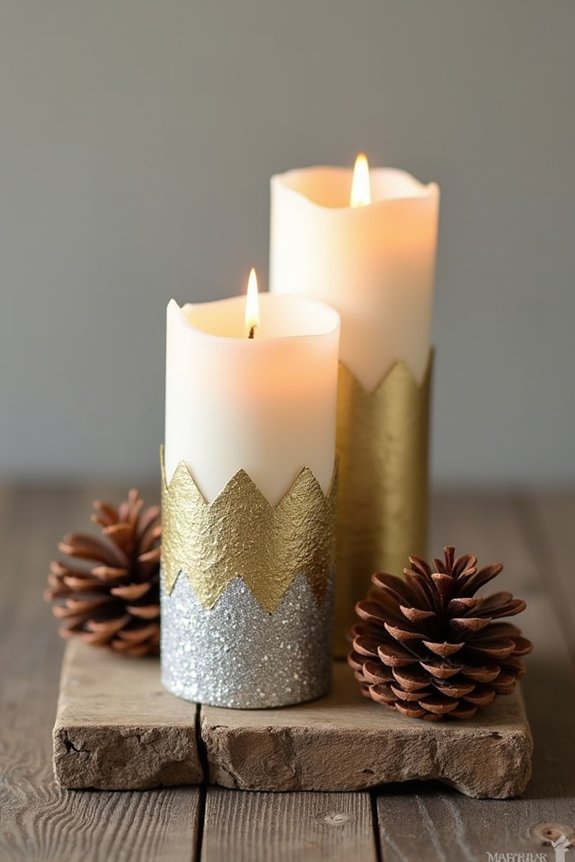 festive candle holder decorations