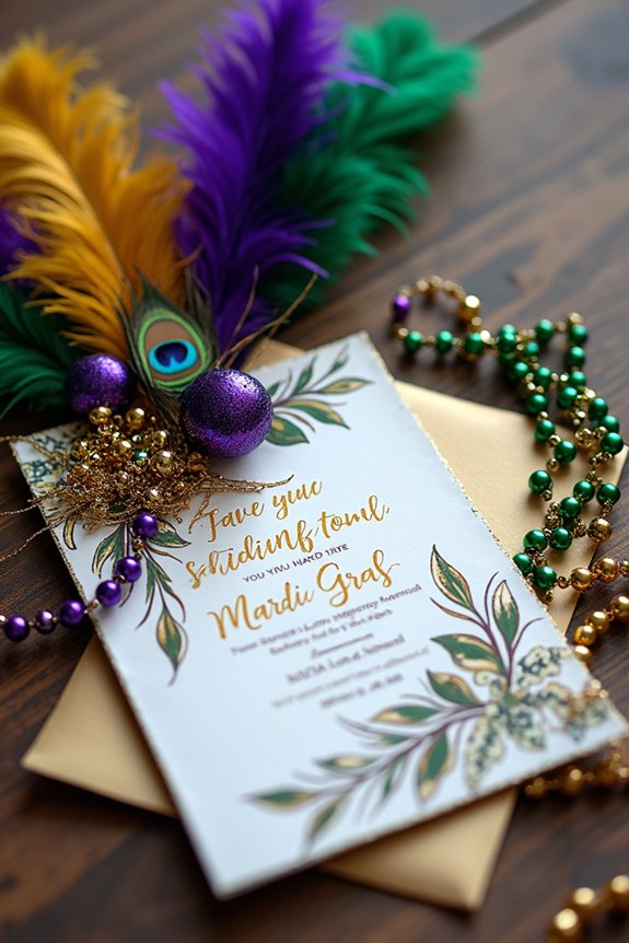 festive handcrafted invitation details
