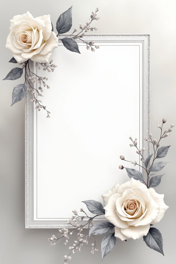 floral silver anniversary invitations