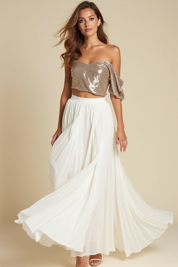 flowy skirts statement tops