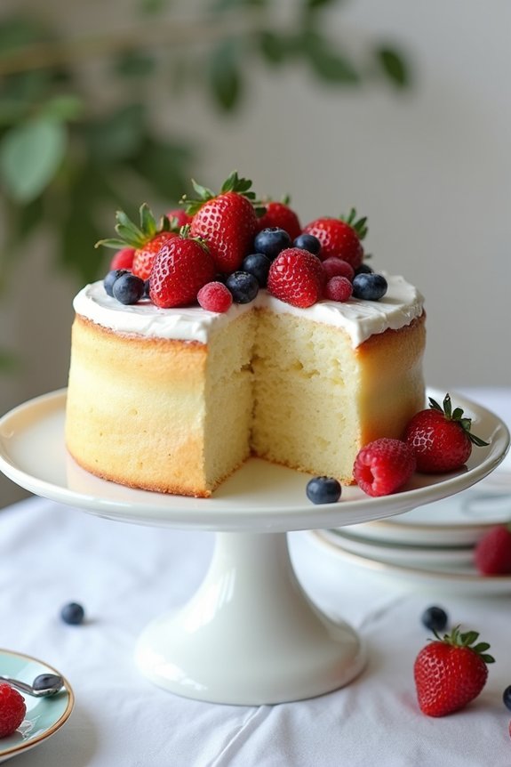 fluffy cakes with fruit