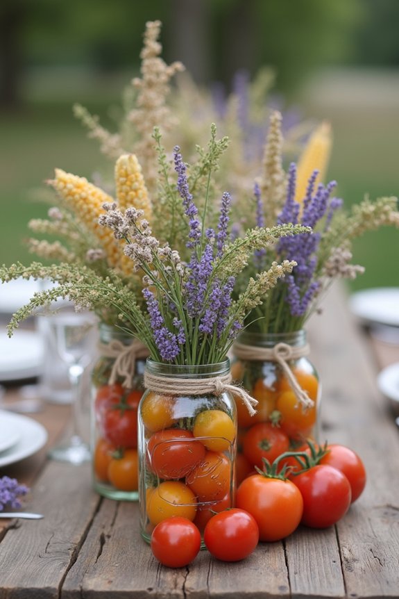 fresh produce for centerpieces