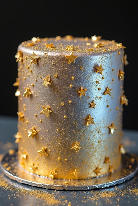 funky glitter disco cake