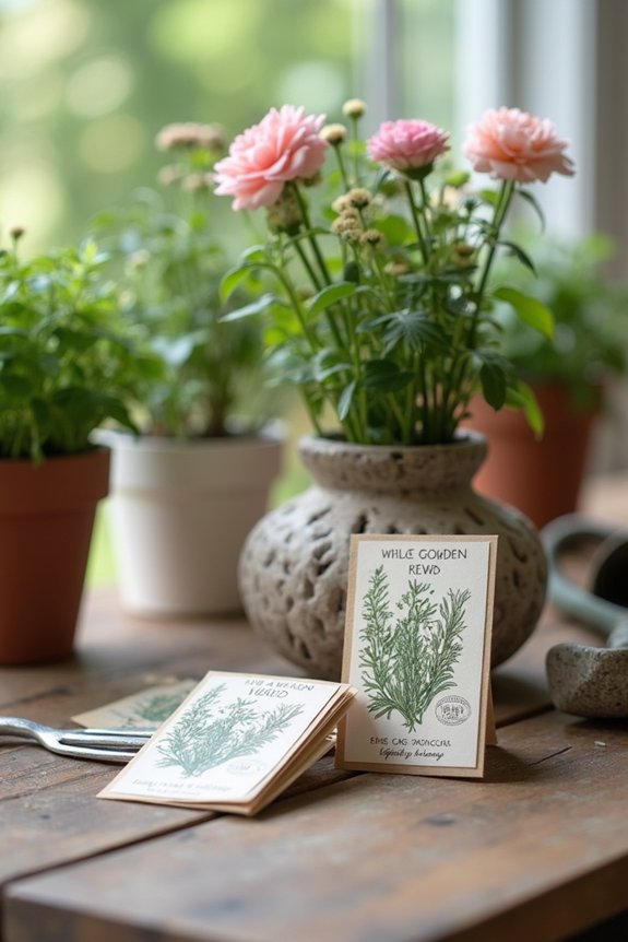 garden themed event favors