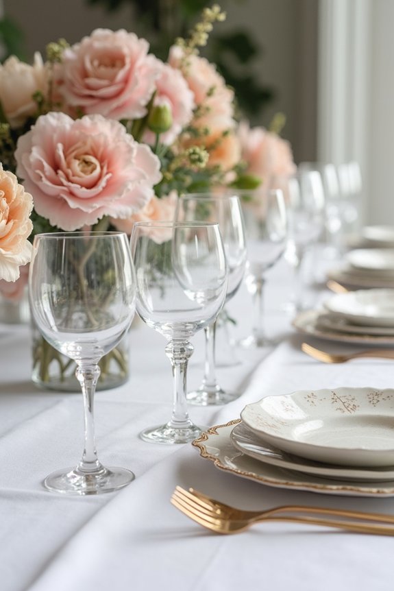 glamorous and eye catching table settings