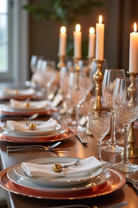 glamorous metallic table accents