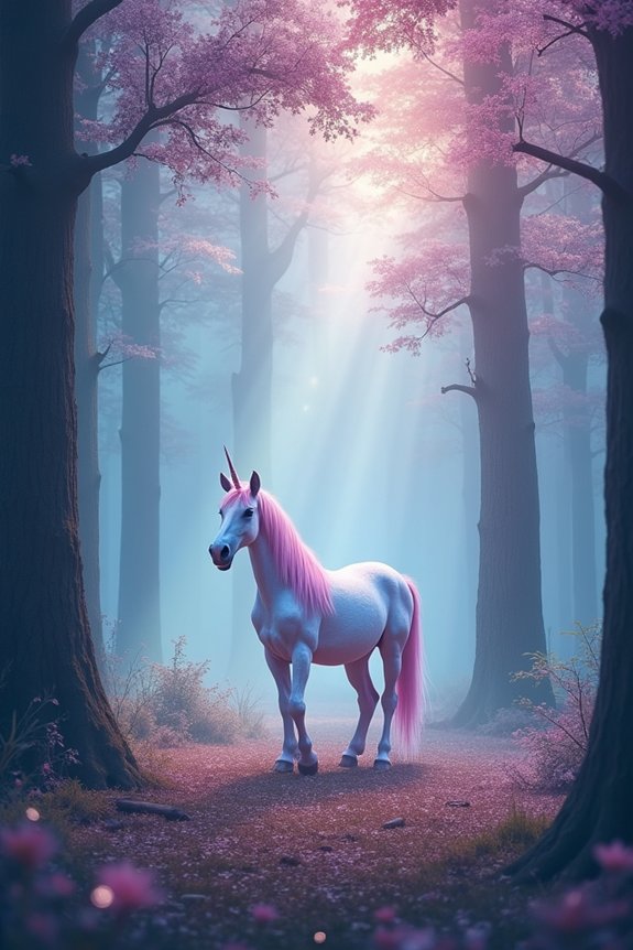 glittery enchanted forest backdrop