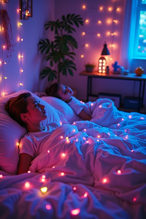glowing vibrant sleepover celebration