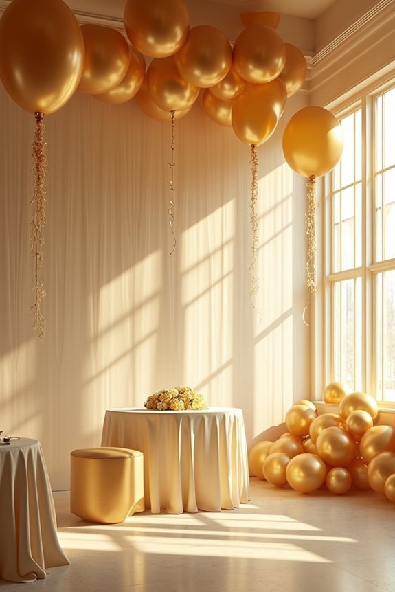 golden decor for celebration