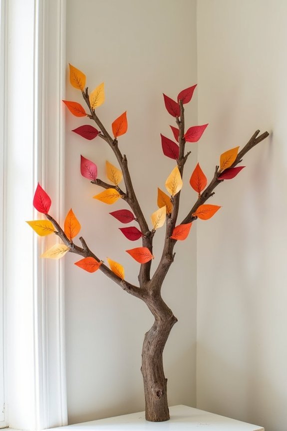 gratitude tree with leaves