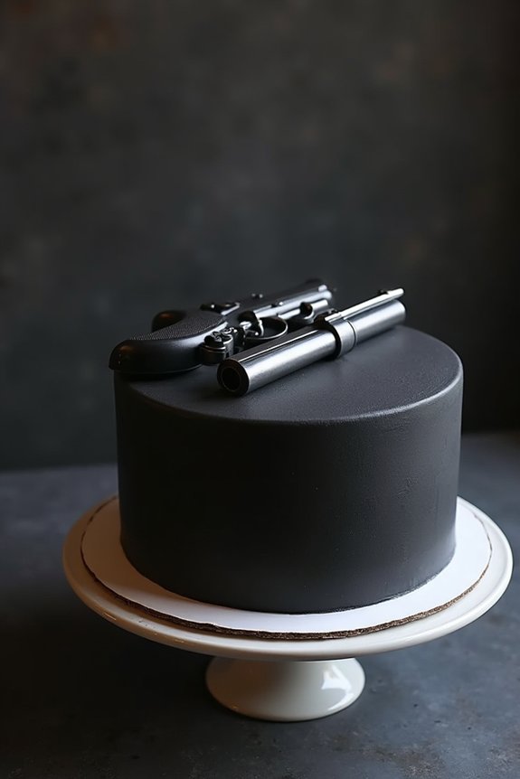 gun barrel cake design