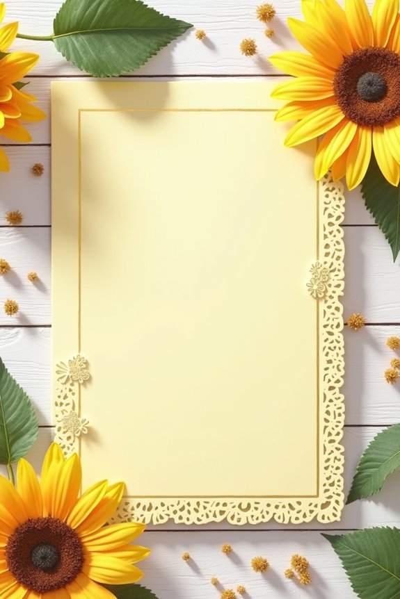 handcrafted personalized yellow invitations