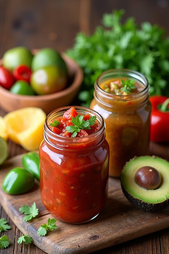homemade salsa and guacamole