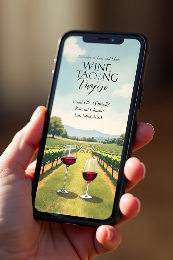 interactive digital wine invitations