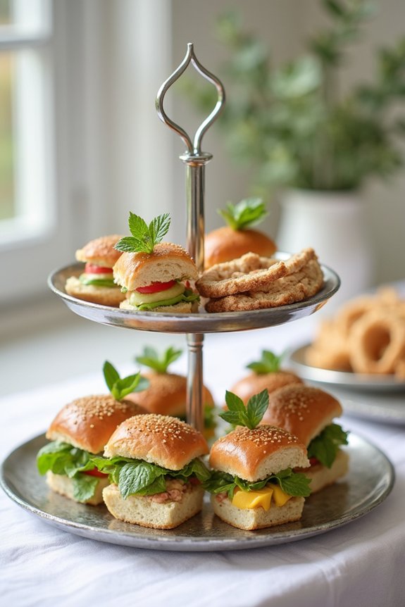 inviting mini sandwiches sliders