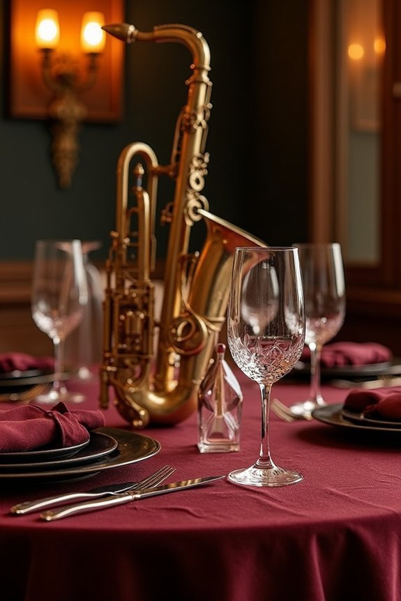 jazz inspired table centerpieces