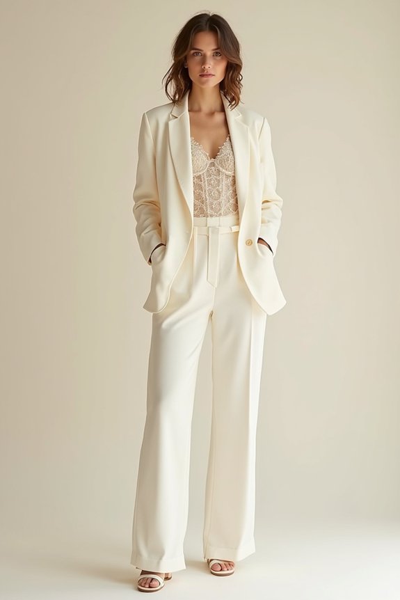 layered white party outfits