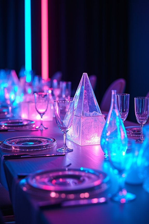luminous festive celebration setup