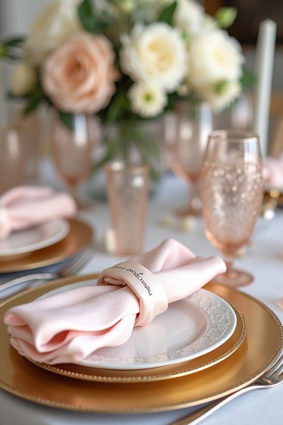 luxurious personalized place settings