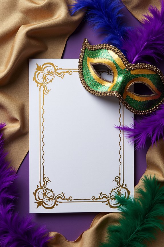 mardi gras invitation wordplay