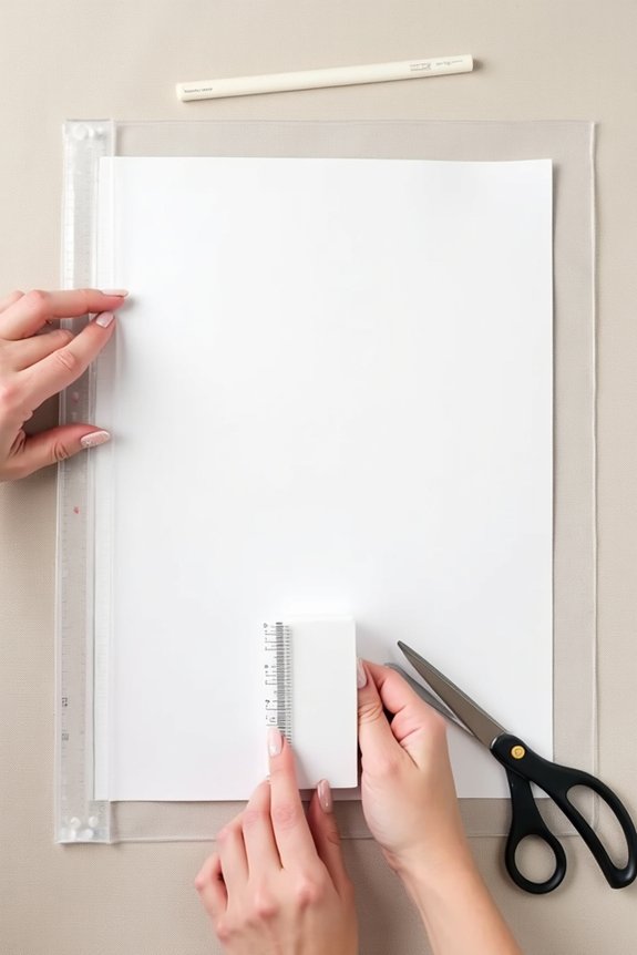 measure and cut cardstock