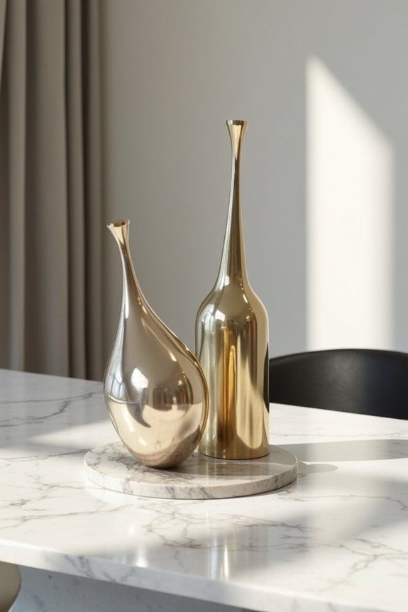 metallic elegance meets nature