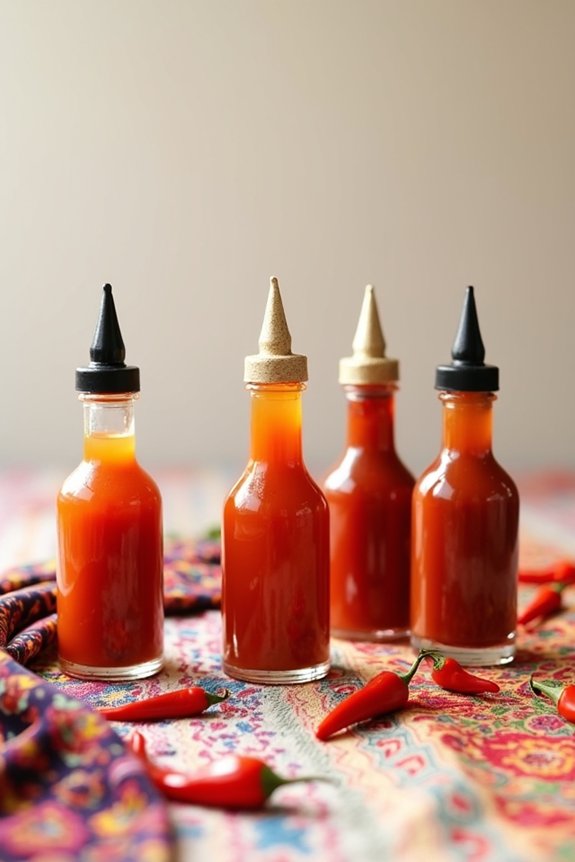 mini hot sauce favors