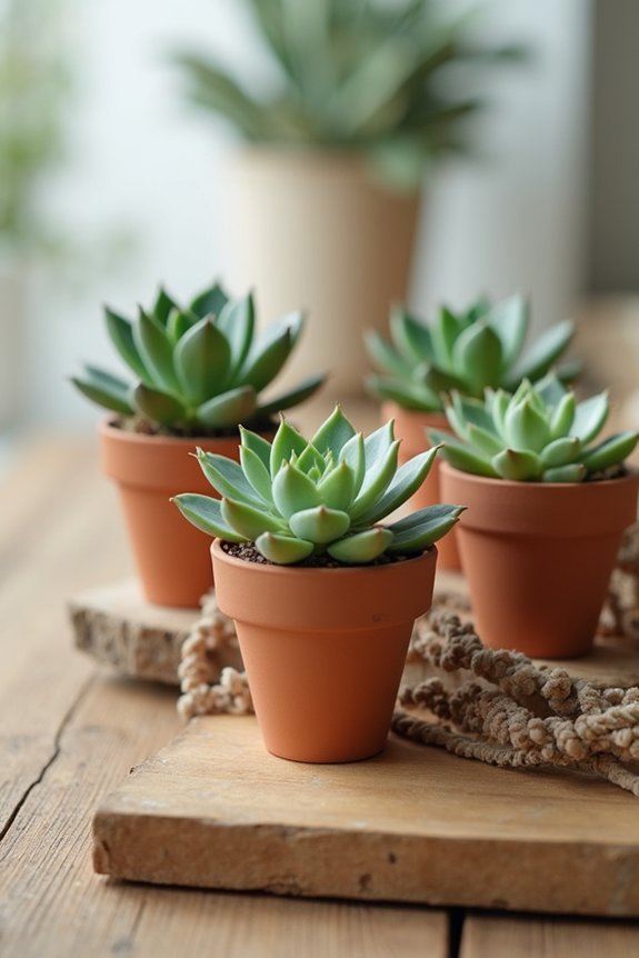miniature plant party favors