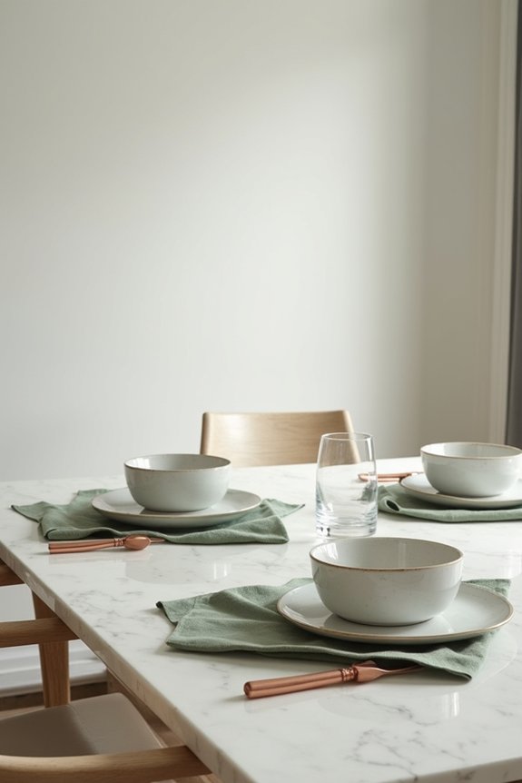 minimalist chic tableware styling