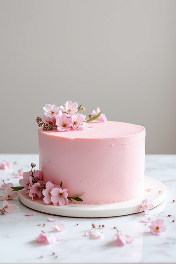 minimalist elegant pink cakes