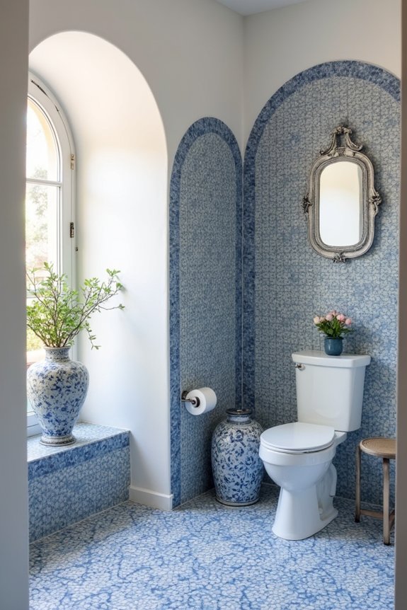 mosaic tiles enhance decor