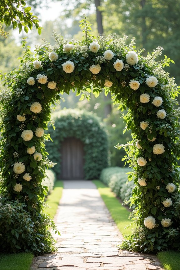 natural elegance with greenery