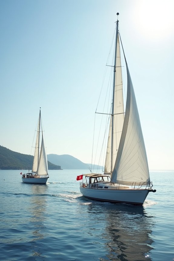 nautical designs with sailboats