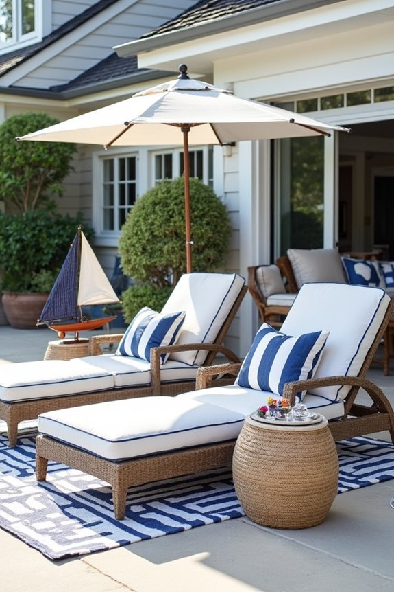 nautical pool party decor