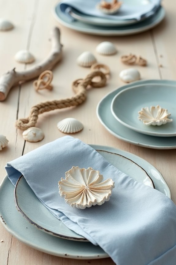 nautical shells and rope