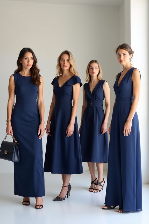navy blue party outfits