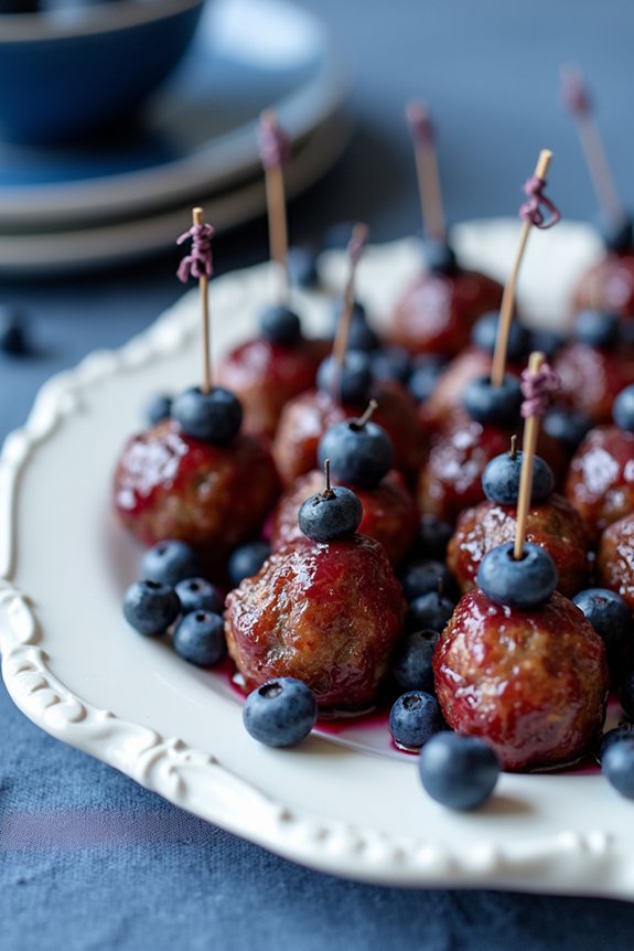 navy blue themed appetizers