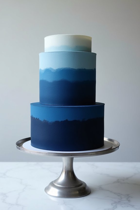 navy blue themed desserts