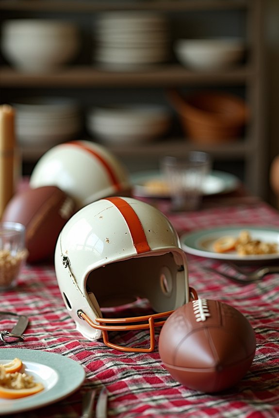 nostalgic football celebration theme