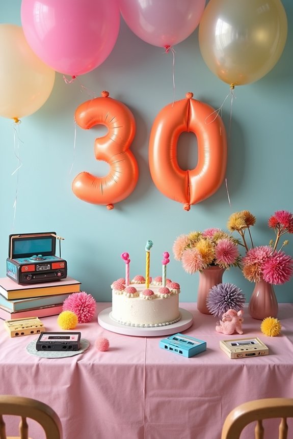 nostalgic themed birthday celebration