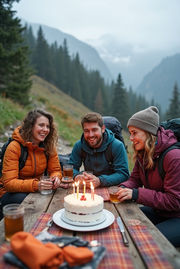 outdoor adventure birthday celebration