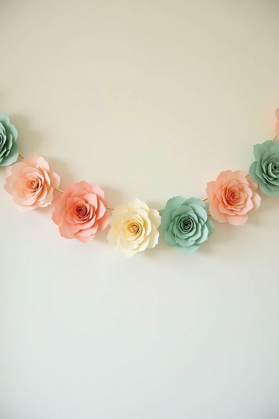 paper flower garlands tutorial