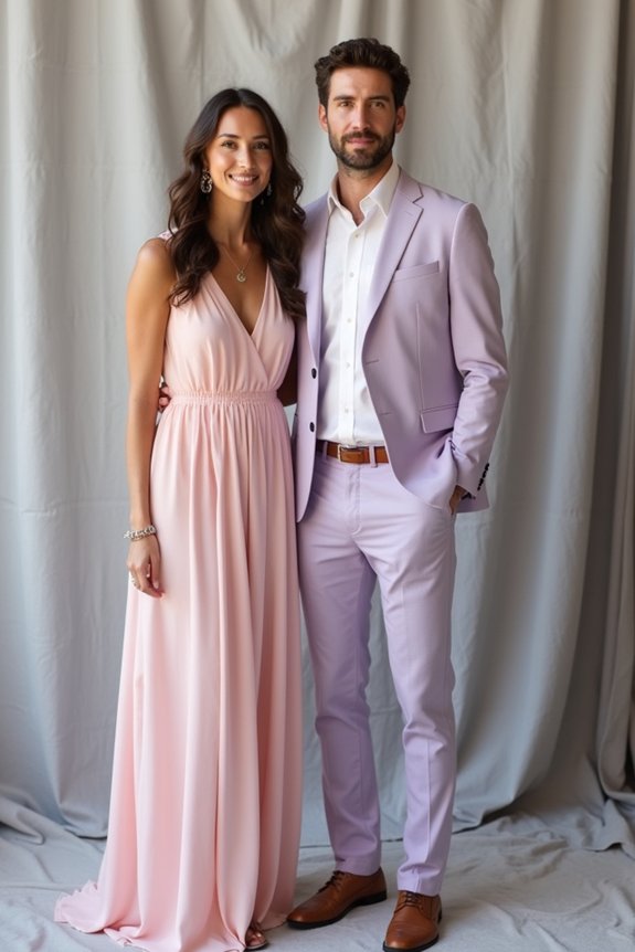 pastel shades enhance silver
