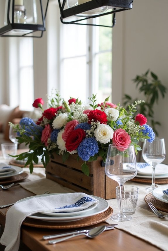 patriotic labor day centerpiece